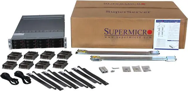 Alt view image 7 of 7 - SUPERMICRO SYS-6027TR-H71RF+ 2U Rackmount Server Barebone (Four Nodes) Dual LGA 2011 (Per Node) Intel C602 DDR3 1600/1333/1066/800