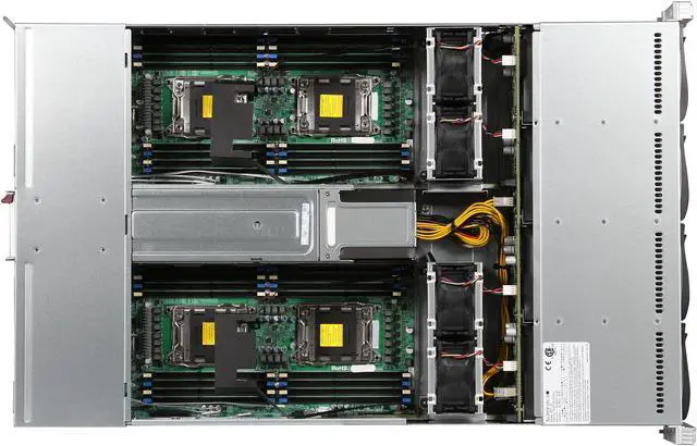 Alt view image 6 of 7 - SUPERMICRO SYS-6027TR-DTRF+ 2U Rackmount Server Barebone (Two Nodes) Dual LGA 2011 (Per Node) Intel C602 DDR3 1600/1333/1066/800