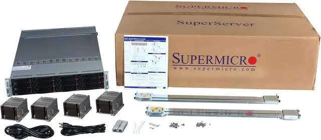 Alt view image 7 of 7 - SUPERMICRO SYS-6027TR-DTRF+ 2U Rackmount Server Barebone (Two Nodes) Dual LGA 2011 (Per Node) Intel C602 DDR3 1600/1333/1066/800