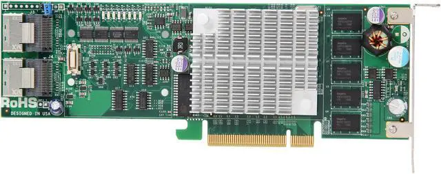 Alt view image 3 of 6 - SUPERMICRO AOC-USASLP-S8iR PCI Express Low Profile SATA / SAS Controller Card