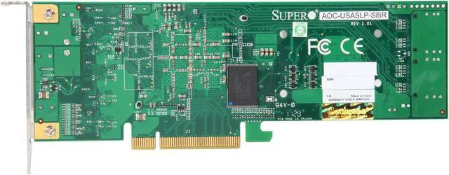 Alt view image 4 of 6 - SUPERMICRO AOC-USASLP-S8iR PCI Express Low Profile SATA / SAS Controller Card
