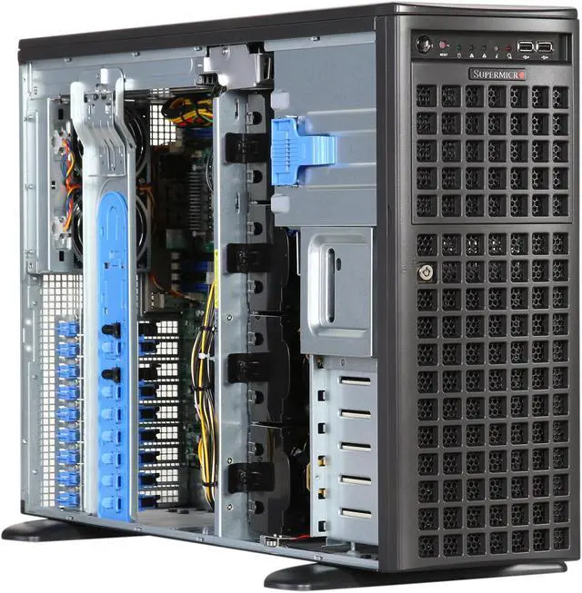 Alt view image 7 of 9 - SUPERMICRO SYS-7047AX-TRF 4U Rackmountable / Tower Server Barebone Dual LGA 2011 Intel C602 DDR3 1600/1333/1066/800