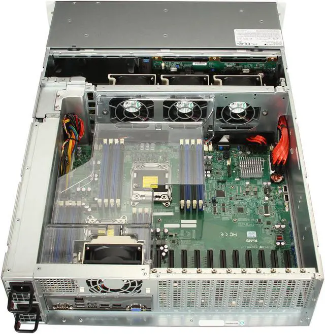 Alt view image 5 of 7 - SUPERMICRO SYS-6037R-TXRF 3U Rackmount Server Barebone Dual LGA 2011 Intel C602 DDR3 1600/1333/1066/800