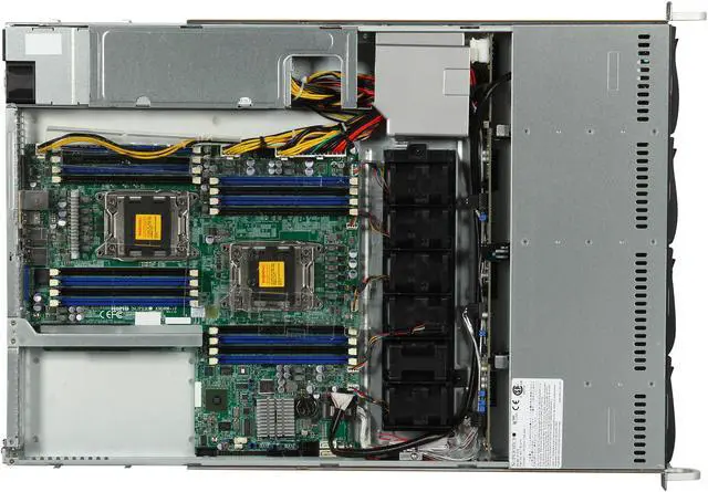 Alt view image 6 of 7 - SUPERMICRO SYS-6017R-NTF 1U Rackmount Server Barebone Dual LGA 2011 Intel C602 DDR3 1600/1333/1066/800