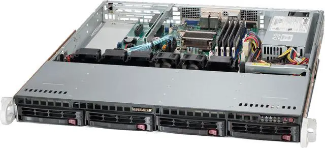 Alt view image 3 of 3 - SUPERMICRO SYS-5018A-MHN4 1U Rackmount Server Barebone (Black) FCBGA 1283 DDR3 1600/1333