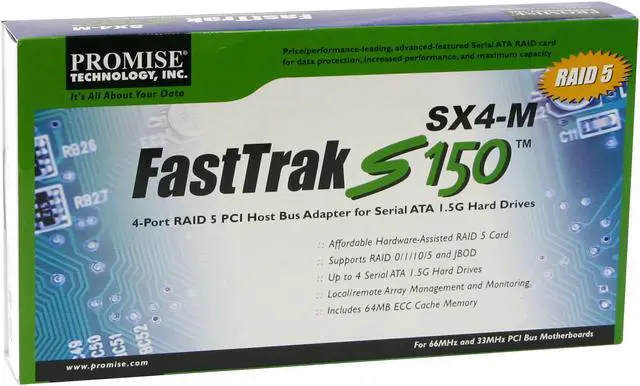 Alt view image 4 of 4 - PROMISE FASTTRAK S150 SX4-M PCI SATA Controller Card