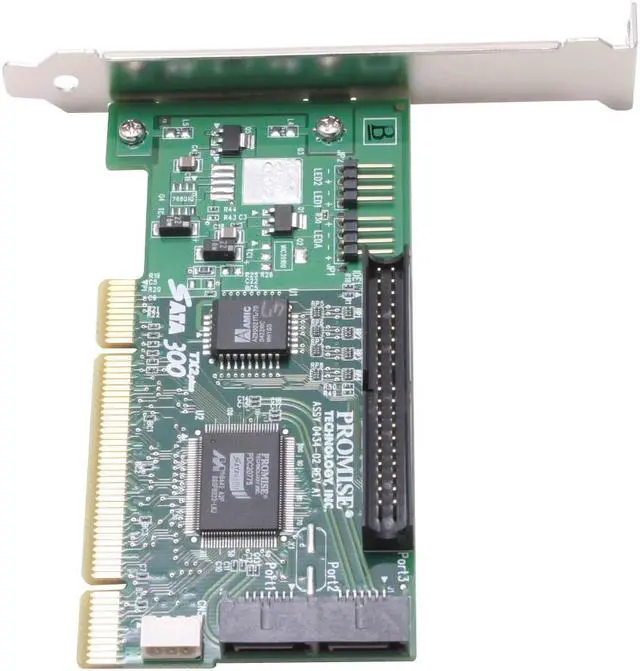 Alt view image 2 of 5 - PROMISE SATA300 TX2plus PCI SATA / IDE Controller Card