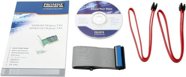 Alt view image 4 of 5 - PROMISE SATA300 TX2plus PCI SATA / IDE Controller Card