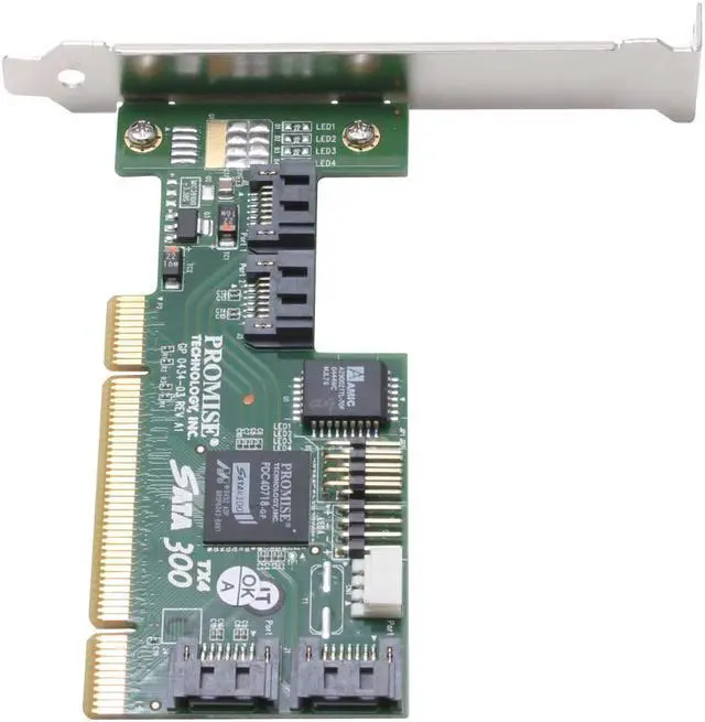 Alt view image 2 of 5 - PROMISE SATA300 TX4 PCI SATA II (3.0Gb/s) 4-Port Adapter