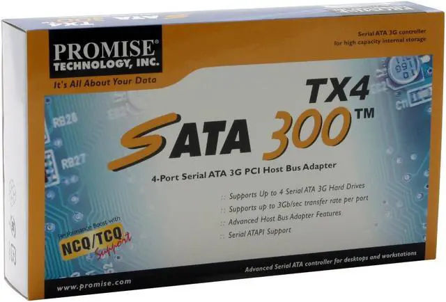 Alt view image 5 of 5 - PROMISE SATA300 TX4 PCI SATA II (3.0Gb/s) 4-Port Adapter