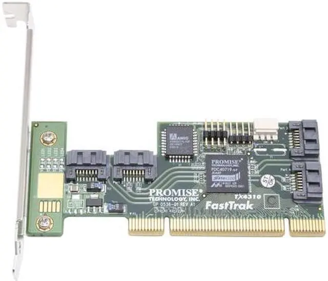 Alt view image 2 of 5 - PROMISE FastTrak TX4310 PCI SATA II (3.0Gb/s) Controller Card - OEM