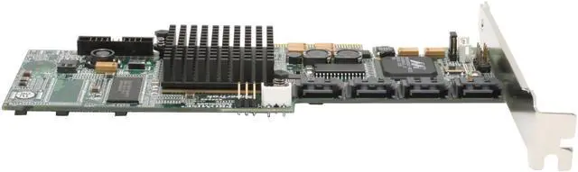 Alt view image 3 of 7 - PROMISE SUPERTRAK EX4350 Native PCIe x4 host interface SATA II (3.0Gb/s) High-Performance Controller Card