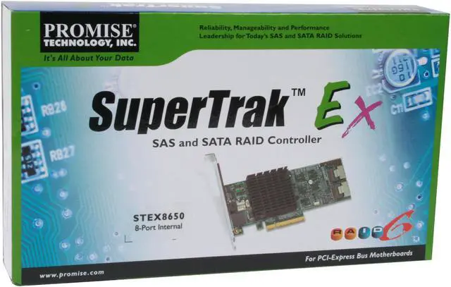 Alt view image 8 of 8 - PROMISE STEX8650 PCI Express SATA / SAS Controller Card