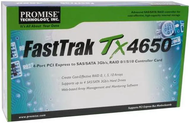 Alt view image 8 of 8 - PROMISE FTTX4650 PCI Express SATA / SAS Controller Card