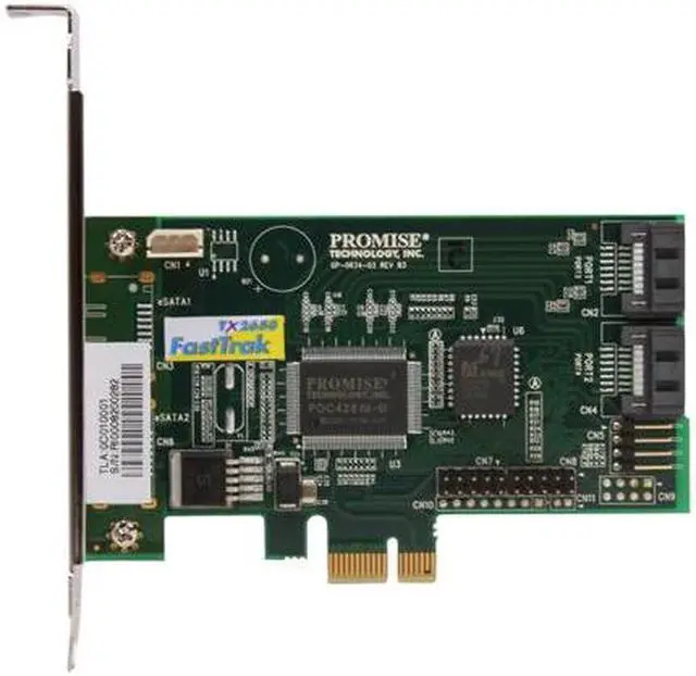 Alt view image 2 of 7 - PROMISE FastTrak TX2650 PCI Express SATA / SAS Controller Card