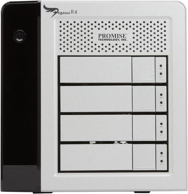 Alt view image 2 of 7 - PROMISE Pegasus PR401US 4TB (4x1TB) 7200RPM SATA RAID 0, 1, 5, 6, 10 with 2 x Thunderbolt 10Gb/s port 4-Bay RAID Enclosure