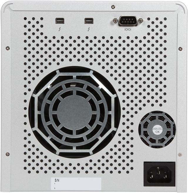 Alt view image 4 of 7 - PROMISE Pegasus PR401US 4TB (4x1TB) 7200RPM SATA RAID 0, 1, 5, 6, 10 with 2 x Thunderbolt 10Gb/s port 4-Bay RAID Enclosure