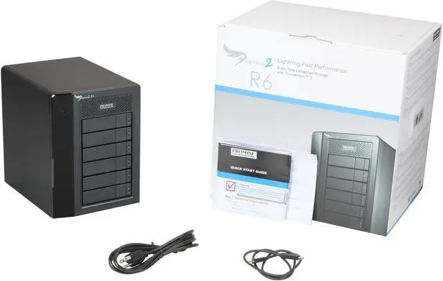 Alt view image 6 of 6 - PROMISE Pegasus2 R6 P2R6HD18US RAID 0, 1, 5,6,10,50 6 x 3.5" Drive Bays 2 x Thunderbolt 2 18TB RAID System