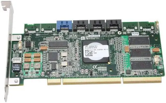 Alt view image 3 of 7 - Adaptec RAID 2420SA 2169300-R SATAII PCI-X 4 ports Controller Card, Kit