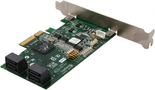 Alt view image 4 of 7 - Adaptec RAID 1430SA 2240900-R SATAII PCI Express x4, 4 ports Controller Card, Kit