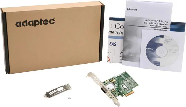 Alt view image 5 of 5 - Adaptec 1045 2259500-R SATA/SAS 4 external ports non-RAID Unified Serial HBA Card