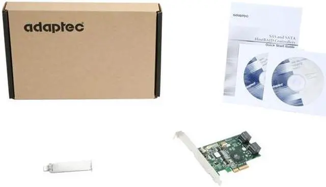 Alt view image 6 of 6 - Adaptec RAID 1430SA 2241000-R SATAII PCI Express x4, 4 ports Controller Card, Single