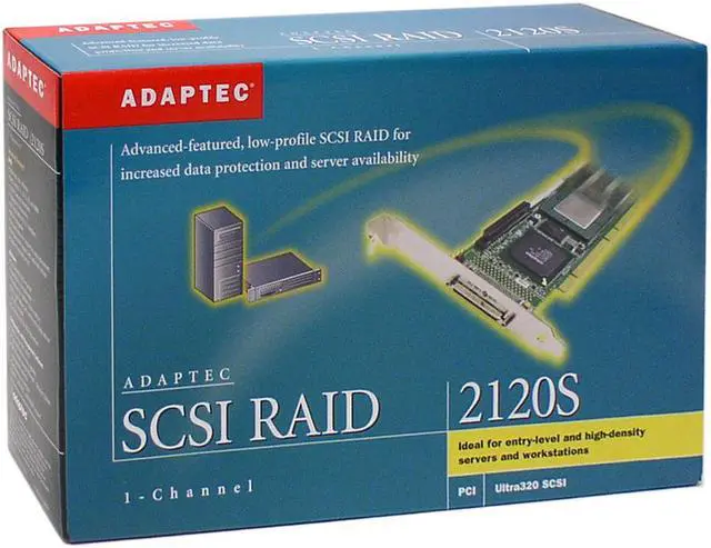 Alt view image 4 of 5 - Adaptec Adaptec SCSI RAID 2120S 64-bit/66MHz PCI SCSI Controller Card