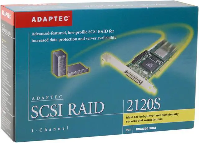 Alt view image 5 of 5 - Adaptec Adaptec SCSI RAID 2120S 64-bit/66MHz PCI SCSI Controller Card
