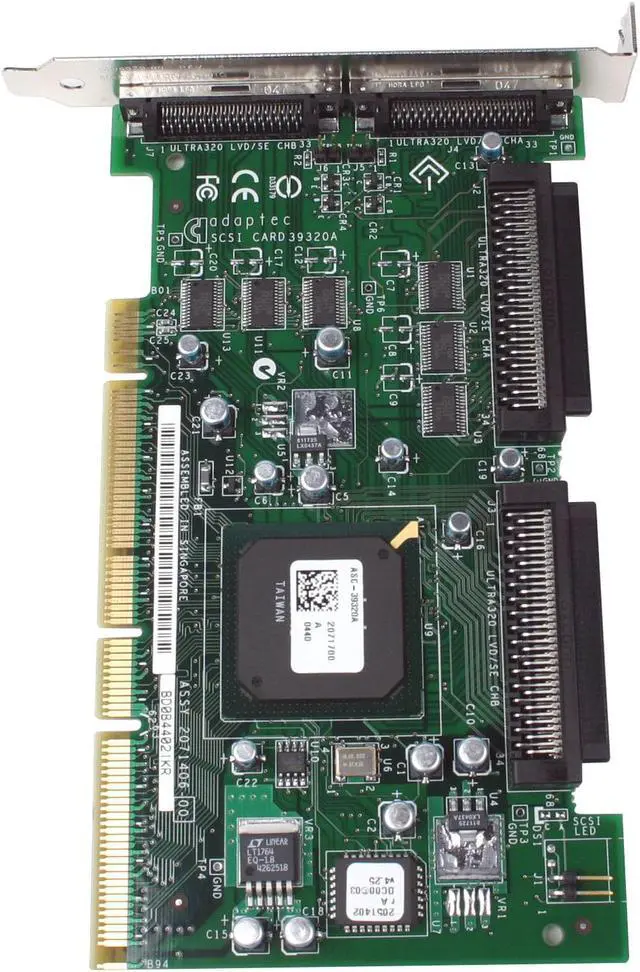 Alt view image 2 of 5 - Adaptec 39320A-R 64-bit 133 MHz PCI-X SCSI Controller Card