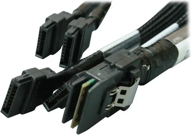 Main image of Adaptec 2236600-R mini SAS x4 (SFF-8087) to (4) x1 Serial ATA fan-out Cable - 0.5M