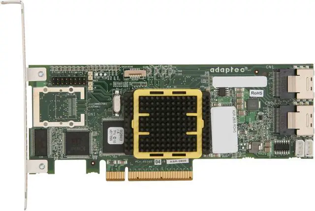 Alt view image 3 of 6 - Adaptec RAID 2805 2269600-R SATA/SAS 8 internal ports w/ 128MB cache memory Controller Card, Kit