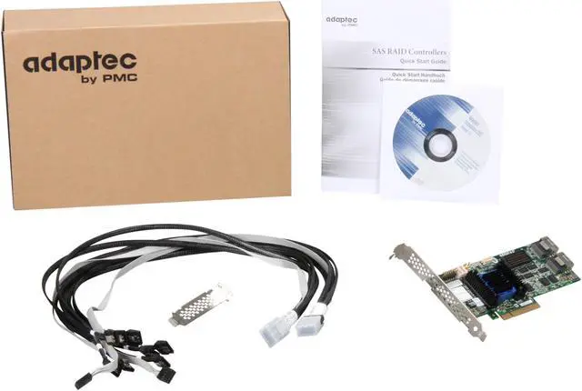Alt view image 6 of 6 - Adaptec RAID 6805 2271200-R 6Gb/s SATA/SAS 8 internal ports w/ 512MB cache memory Controller Card, Kit