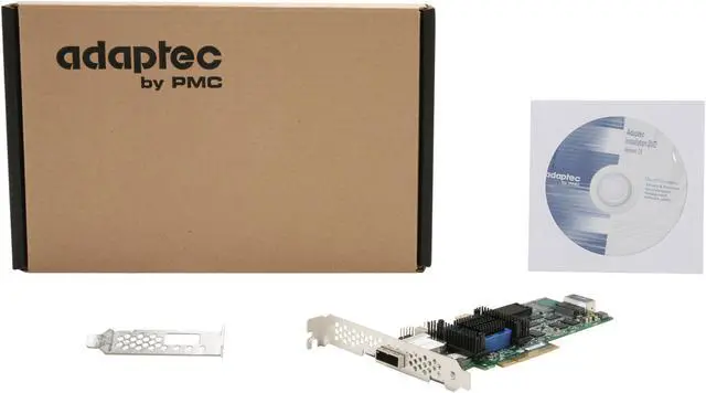 Alt view image 5 of 5 - Adaptec RAID 6445 2270200-R 6Gb/s SATA/SAS 8-port (4 internal,4 external) w/ 512MB cache memory Controller Card, Single