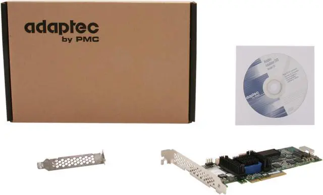 Alt view image 6 of 6 - Adaptec RAID 6405 2270000-R 6Gb/s SATA/SAS 4 internal ports w/512MB cache memory Controller Card, Single