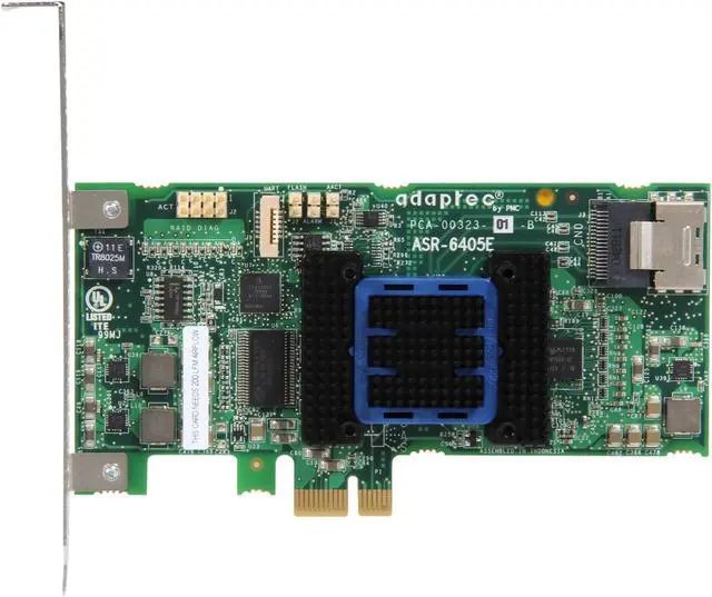 Alt view image 3 of 6 - Adaptec RAID 6405E 2271700-R 6 Gb/s SATA / SAS 4 internal ports w/ 128MB cache memory Controller Card, Kit