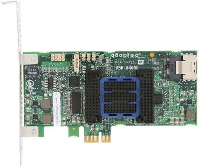 Alt view image 3 of 6 - Adaptec RAID 6405E 2270800-R 6Gb/s SATA/SAS 4 internal ports w/ 128MB cache memory Controller Card, Single