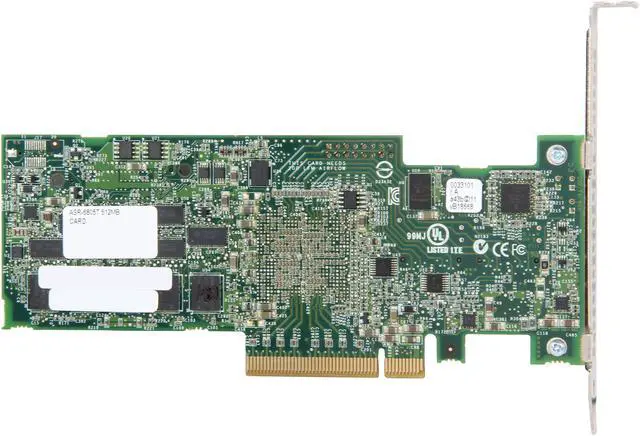 Alt view image 4 of 5 - Adaptec 6T Series 2272800-R PCI-Express 2.0 x8 Low-Profile MD2 SATA / SAS 6805T RAID Controller Card