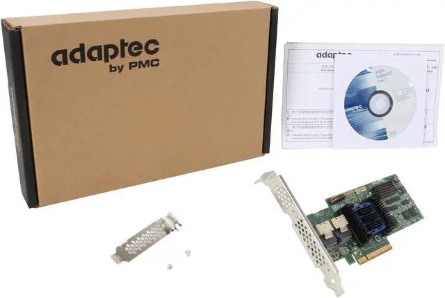 Alt view image 5 of 5 - Adaptec 6T Series 2272800-R PCI-Express 2.0 x8 Low-Profile MD2 SATA / SAS 6805T RAID Controller Card