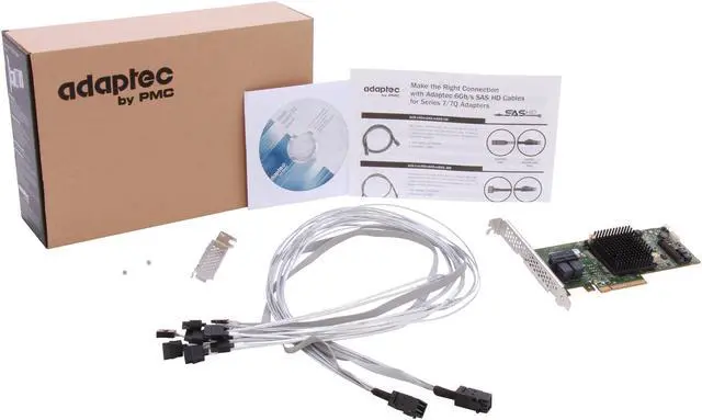 Alt view image 5 of 5 - Adaptec 2274200-R 7805Kit PCI-Express 3.0 x8 Low Profile Ready SATA / SAS RAID Controller Card