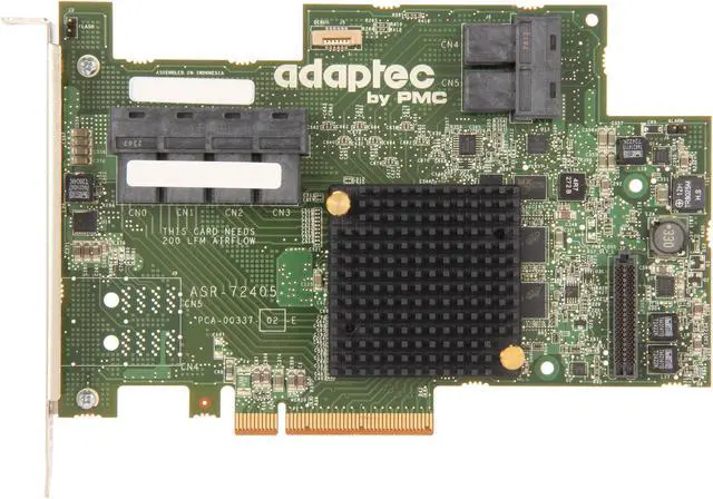 Alt view image 3 of 5 - Adaptec 2274900-R 72405Single PCI-Express 3.0 x8 SATA / SAS RAID Controller Card