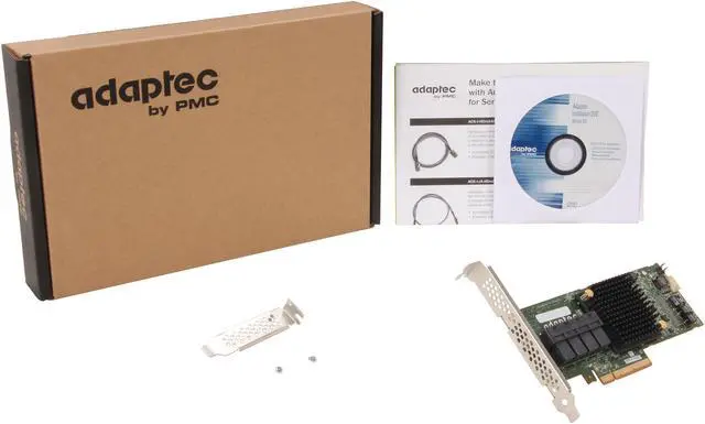 Alt view image 5 of 5 - Adaptec Series 7 2274500-R 71605ESinglePCI-Express 3.0 x8 Low Profile SATA / SAS RAID Controller Card