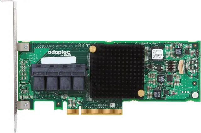Alt view image 4 of 5 - Adaptec Series 7H Family 71605H PCI-Express 3.0 x8 MD2-Low Profile SATA / SAS Host Bus Adapter (HBA)