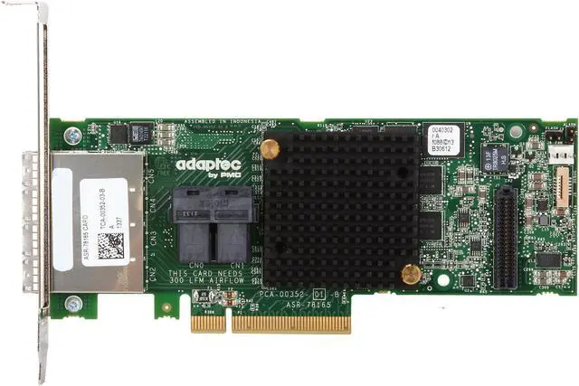 Alt view image 3 of 5 - Adaptec 78165 (2280900) PCI-Express 3.0 x8 Low Profile SATA / SAS RAID Adapter