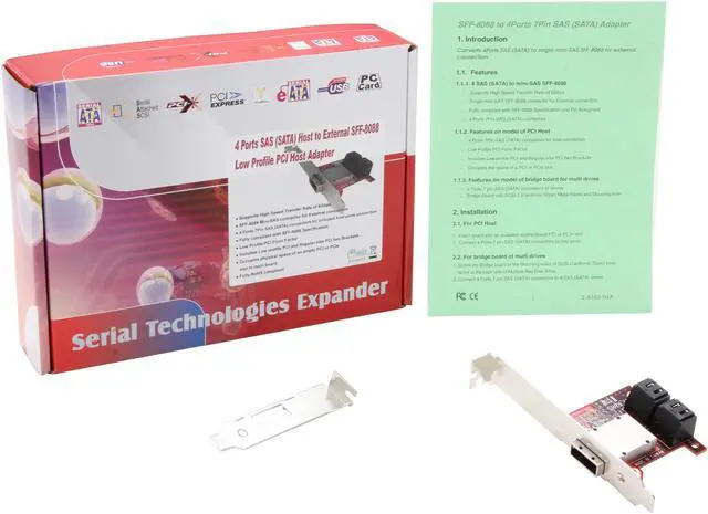 Alt view image 6 of 6 - Koutech IO-SFF480 4-Port SAS/SATA 6G to External SFF-8088 mini-SAS