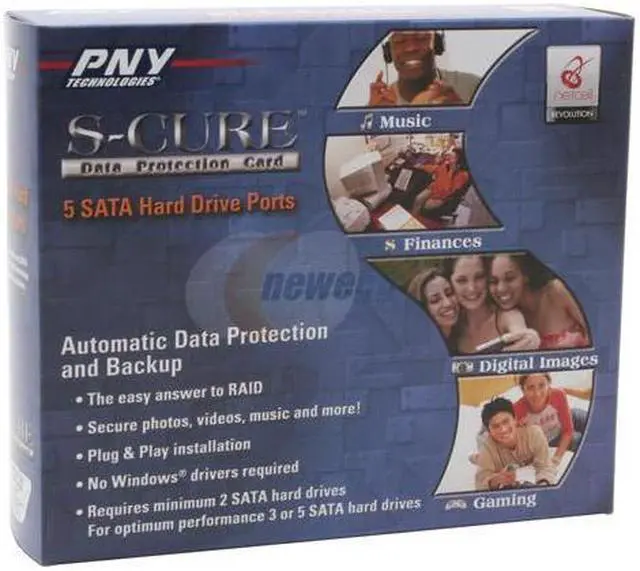 Alt view image 4 of 4 - PNY SPU5103PPB PCI SATA S-CURE Storage Card