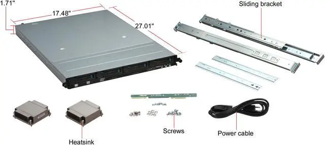 Alt view image 5 of 6 - ASUS RS700-E6/RS4 1U Server Barebone Intel 5520 Dual LGA 1366 Dual Intel Xeon 5500 and 5600 Series