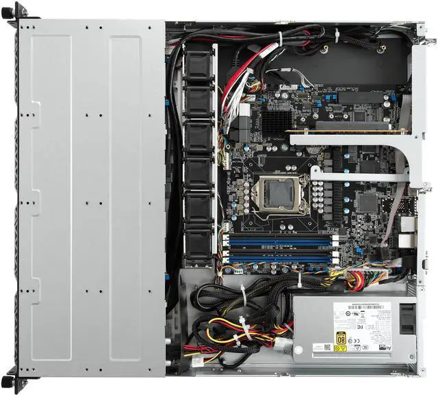 Alt view image 2 of 5 - Asus RS300-E11-WOCPU012Z Barebone System - 1U Rack-mountable - Socket LGA-1200 - 1x Processor Support (Xeon) - Intel C252 Chip - DDR4 SDRAM Maximum RAM Support - 4 Total Memory Slots