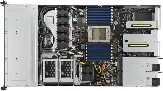 Alt view image 2 of 5 - ASUS RS500A-E12-RS12U 1U server barebone, AMD EPYC™ 9004 single-processor 1U server that supports up to 24 DIMM, 16 NVMe, three PCIe® 5.0 slots, two M.2, OCP 3.0, two single-slot GPUs.