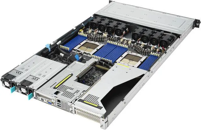 Alt view image 6 of 12 - ASUS RS700A-E12-RS12U-16W10G 1U Rackmount Barebone Socket SP5 DDR5 4800/4400 RDIMM / 3DS RDIMM