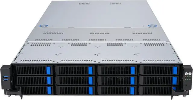 Alt view image 2 of 5 - ASUS RS720-E11-RS12U-16W10G 2U Rackmount Server Barebone LGA 4677 Intel C741 DDR5 4800(1DPC)/4400(2DPC)